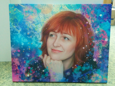 Портрет в стиле гранж на холсте с фотографии 30х40