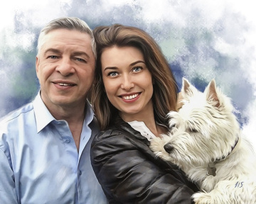 Портрет маслом на холсте с фотографии 60х80