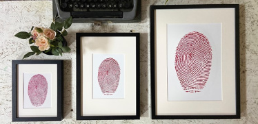 Макро фото отпечатка 30х40 см