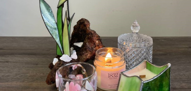 Мастер-класс Свеча в мозаичном подсвечнике