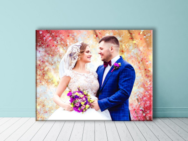 Портрет в стиле дрим-арт на холсте с фотографии 30х40